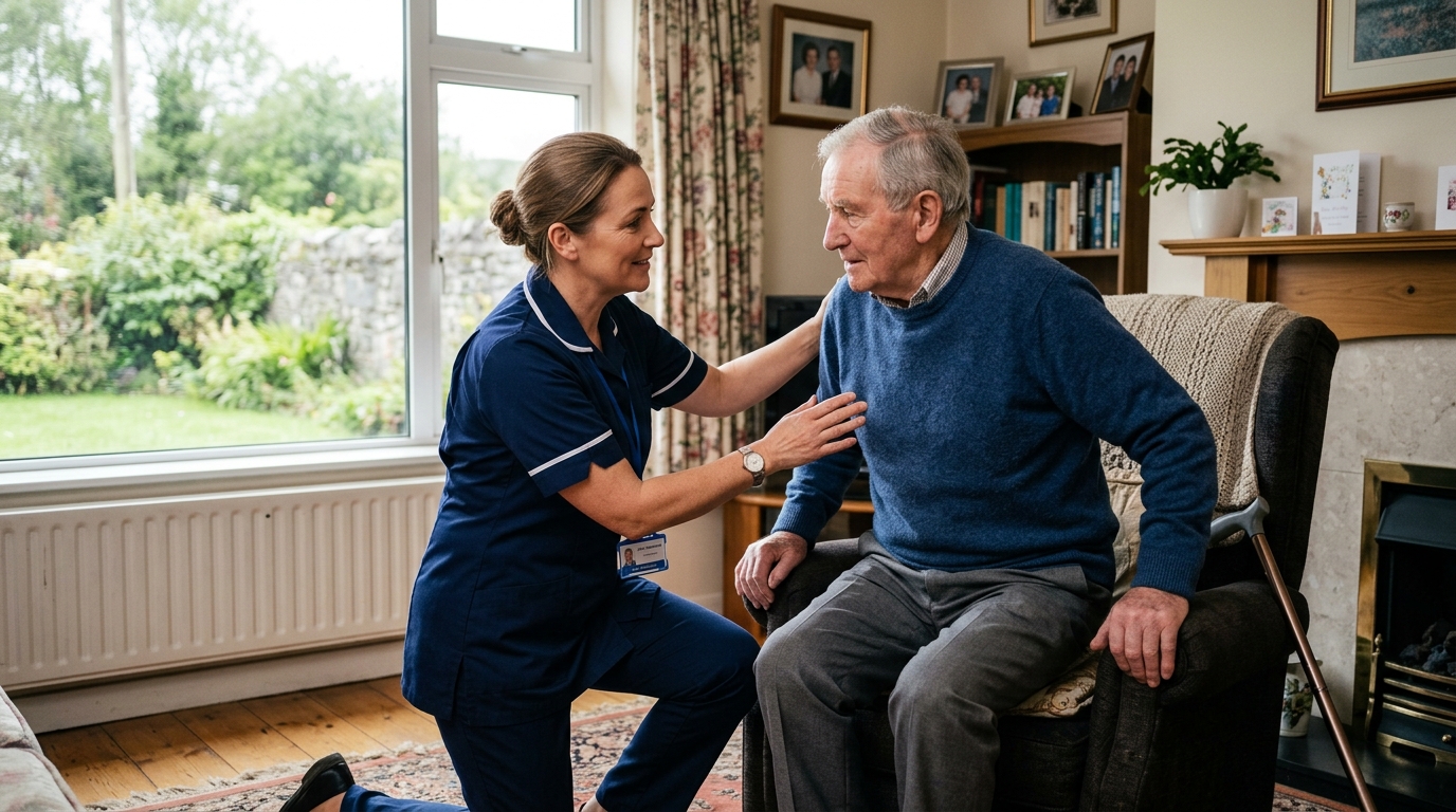 Personal care assistant providing dignified mobility support